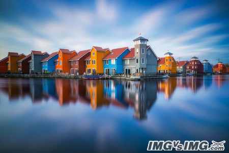 cloud wind water reflection building 