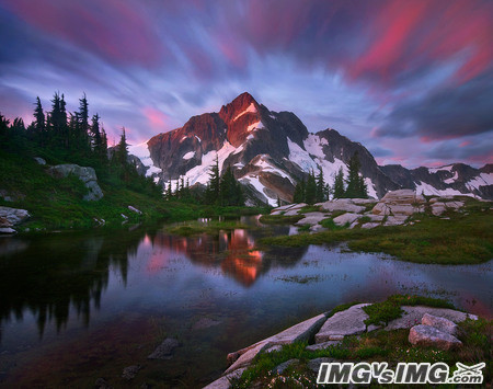 lake sky cloud mountain rock 